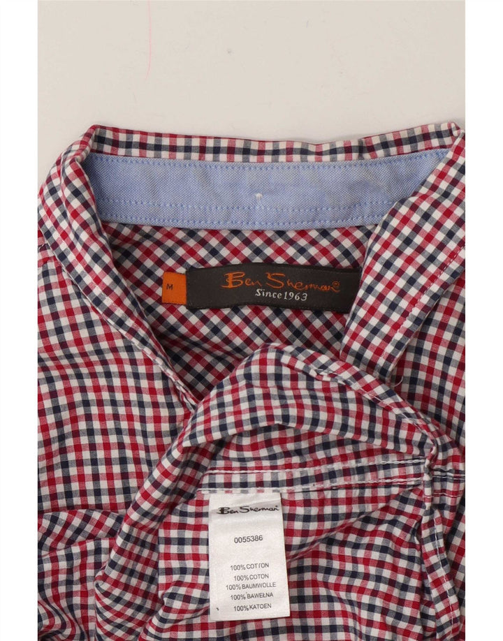 Ben Sherman Chemise Regular Fit Homme Rouge Moyen Vichy Coton