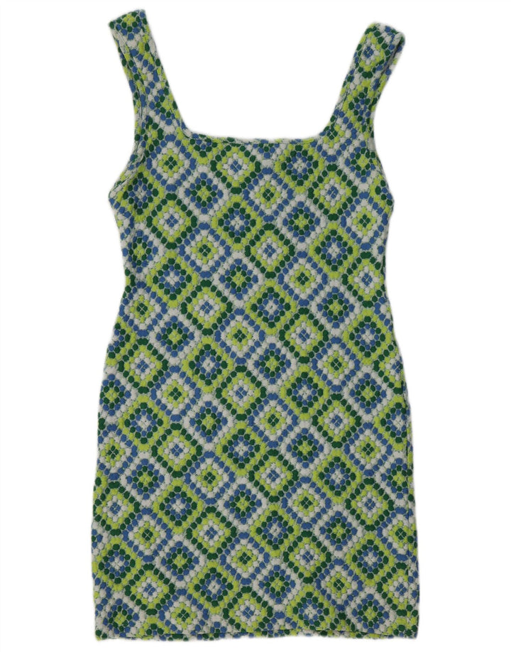 Topshop Robe d'été pour femme UK 42 Medium Multicolore Ikat Polyester