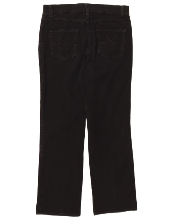Marks & Spencer Pantalon droit décontracté pour femme UK 12 Medium W30 L27 Noir