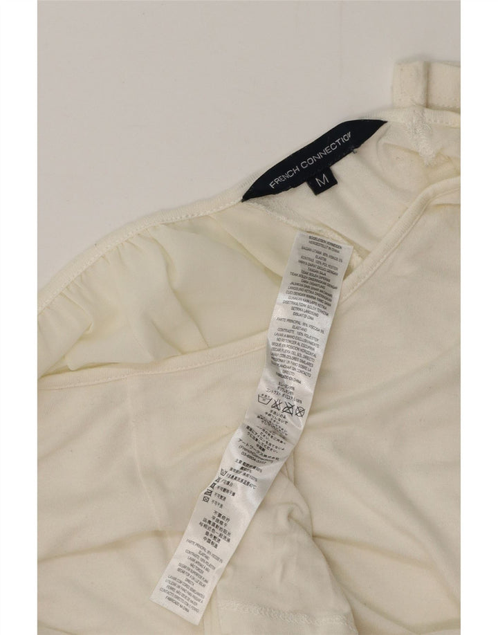 FRENCH CONNECTION Haut chemisier surdimensionné pour femme UK 14 Medium Off White