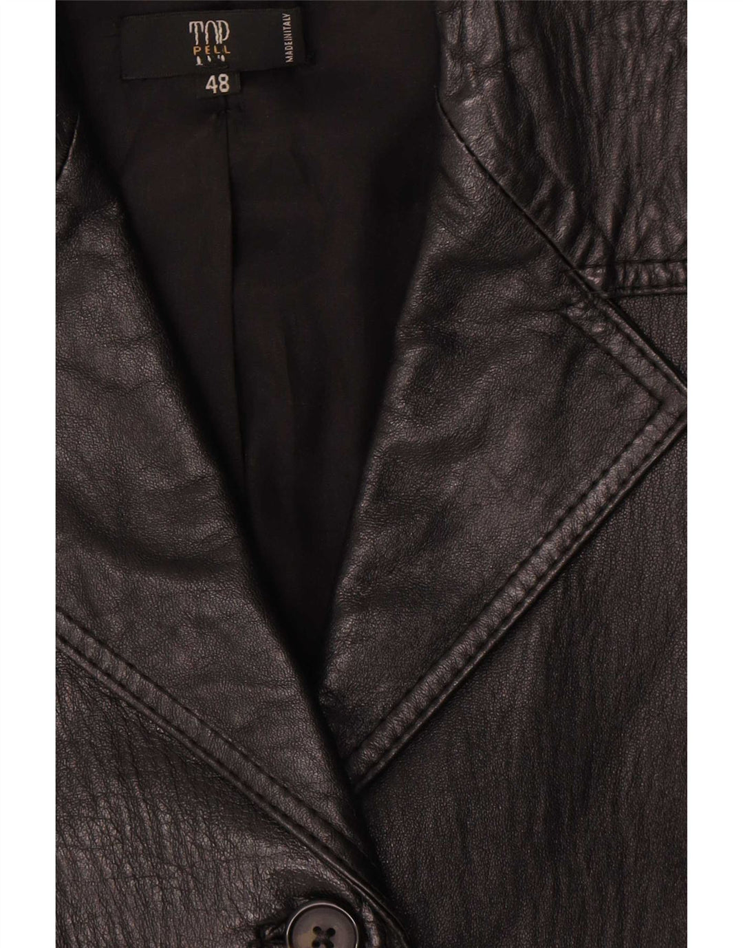 Manteau en cuir femme vintage IT 48 XL Cuir noir
