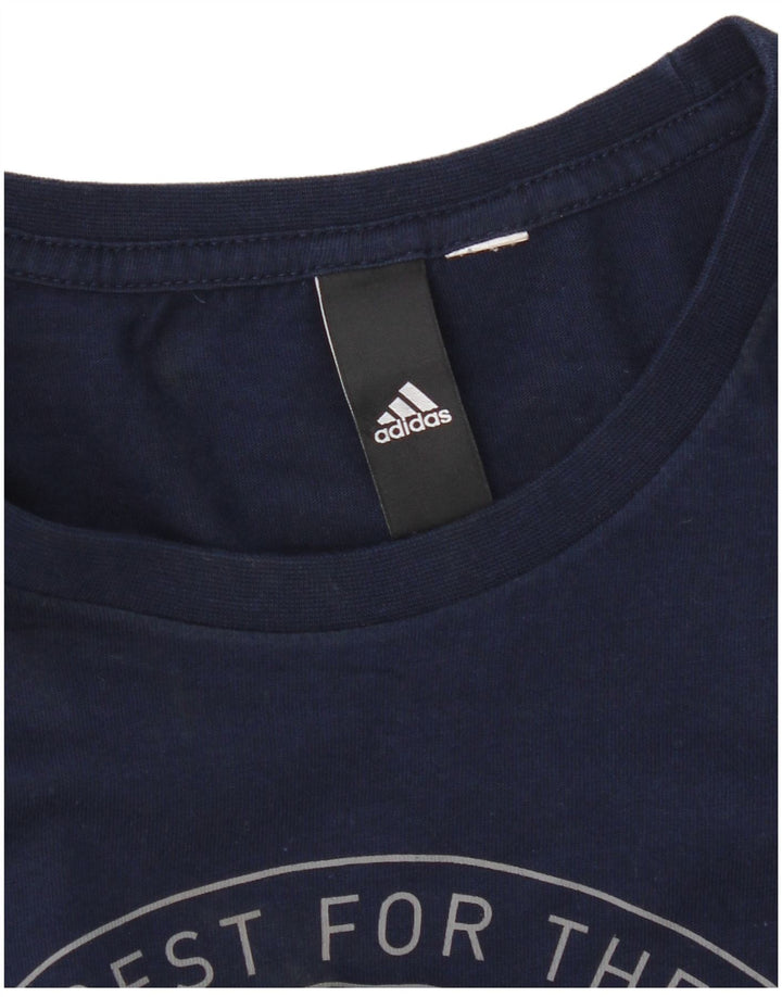 Adidas T-shirt graphique pour hommes, grand, bleu marine