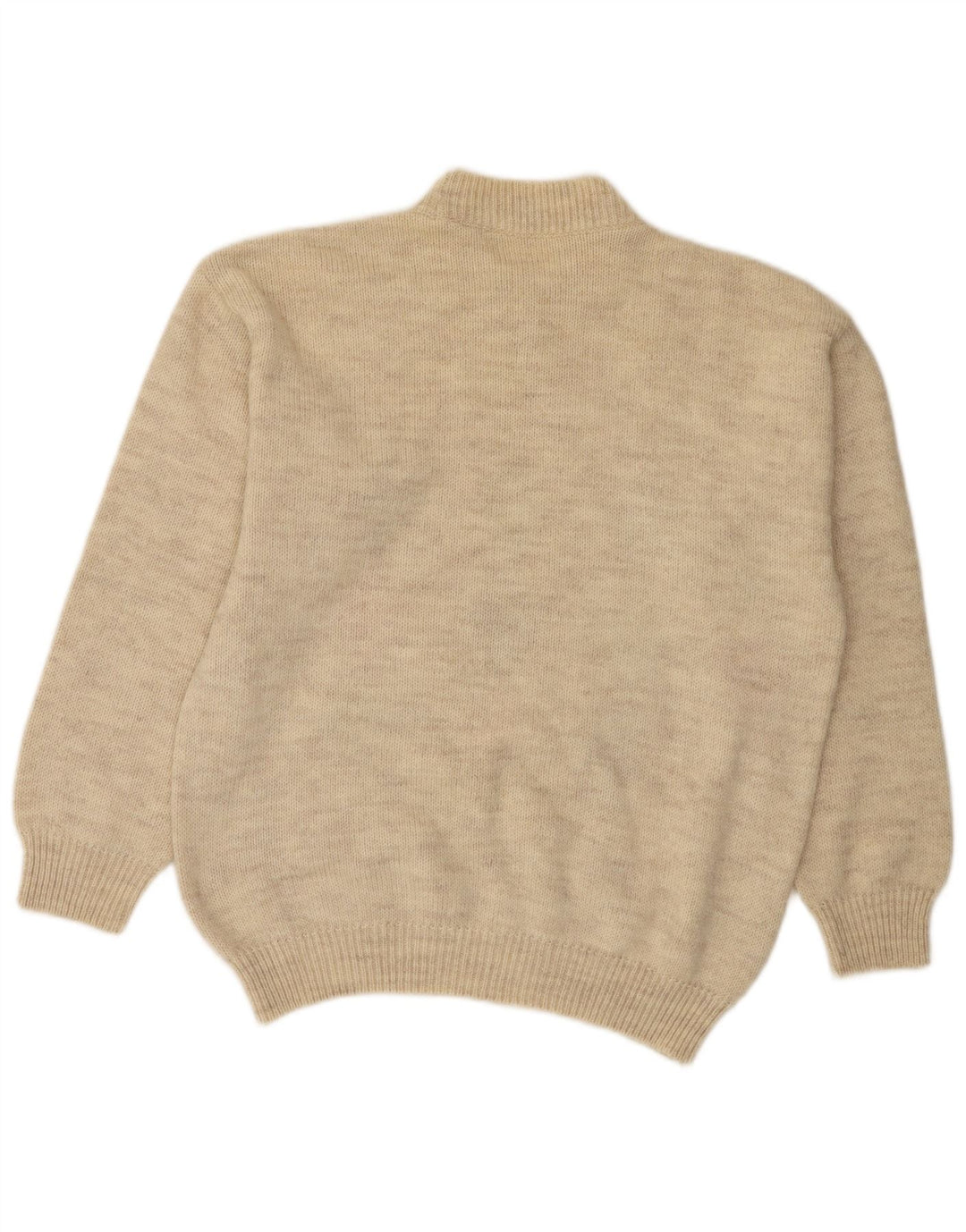 VINTAGE Pull à col rond pour homme Beige moyen Argyle/Diamant