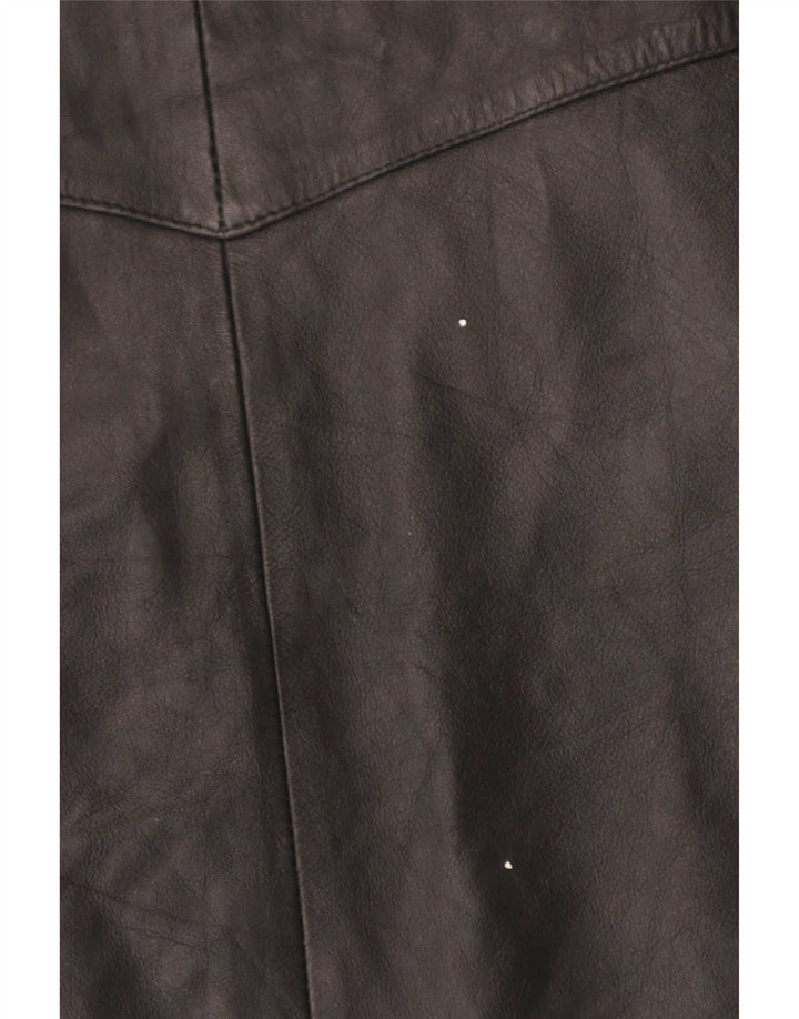 gilet en cuir homme vintage noir moyen