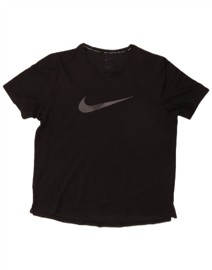 NIKE T-shirt graphique Dri Fit pour hommes, grand, noir, polyester