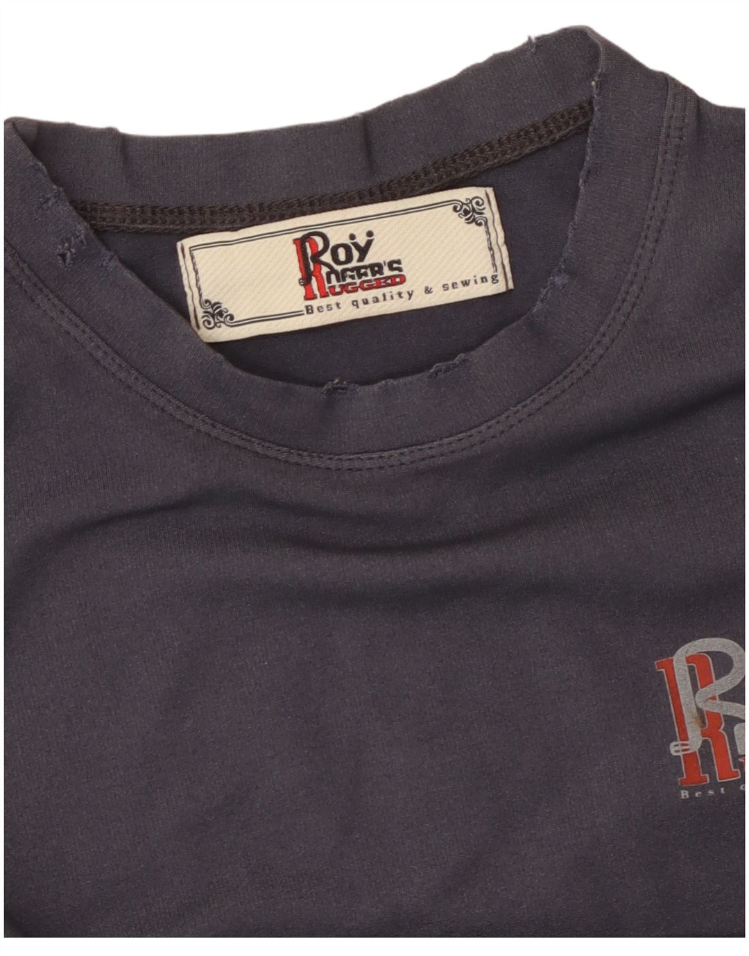 ROY ROGERS Haut T-Shirt Graphique Garçon 13-14 ans Grand Bleu Marine Coton