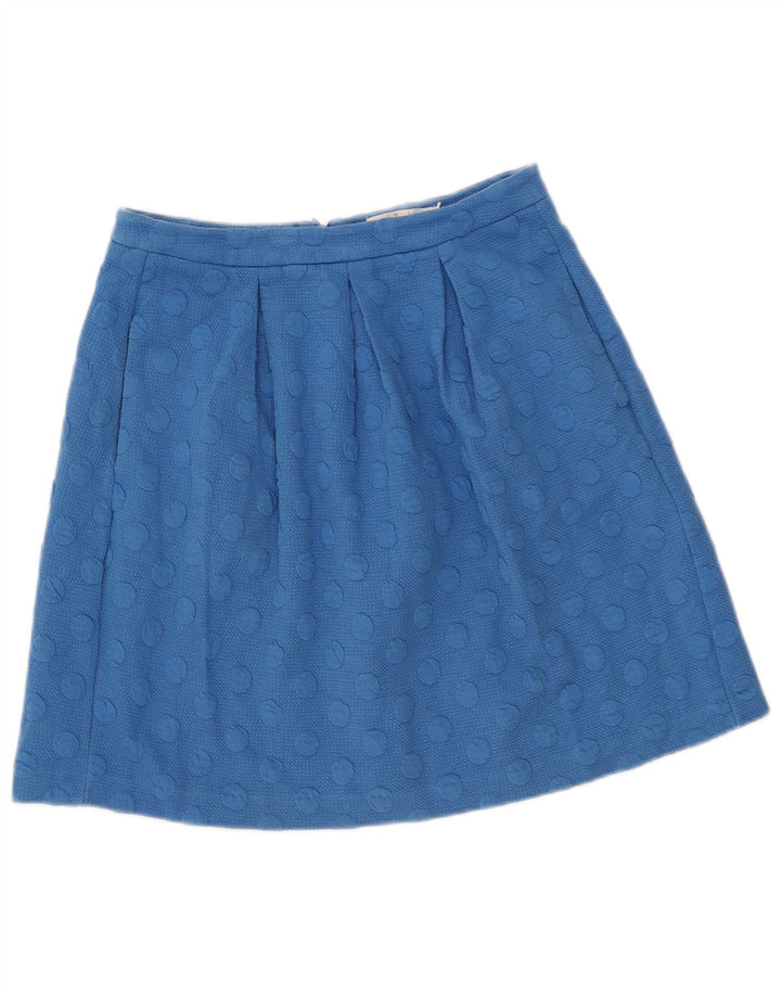 Jupe trapèze Boden pour femme UK 10 Small W28 Bleu à pois Polyester