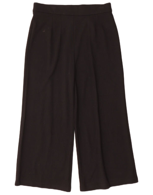 Marks & Spencer Pantalon décontracté à jambe large pour femme UK 14 Large W32 L26 Noir