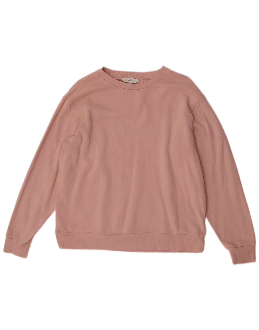 Marks & Spencer Pull-over surdimensionné pour femme UK 14 Coton rose moyen