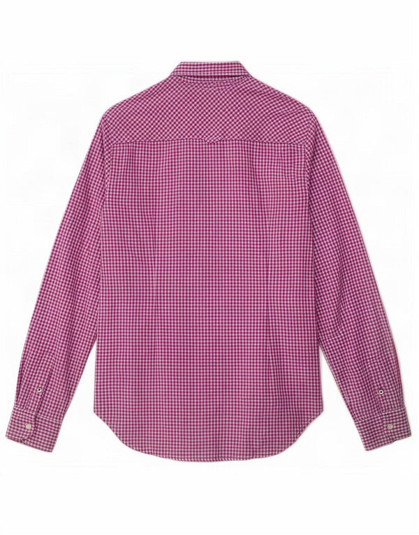 Tommy Hilfiger Chemise ajustée pour femme US 6 en coton vichy violet moyen