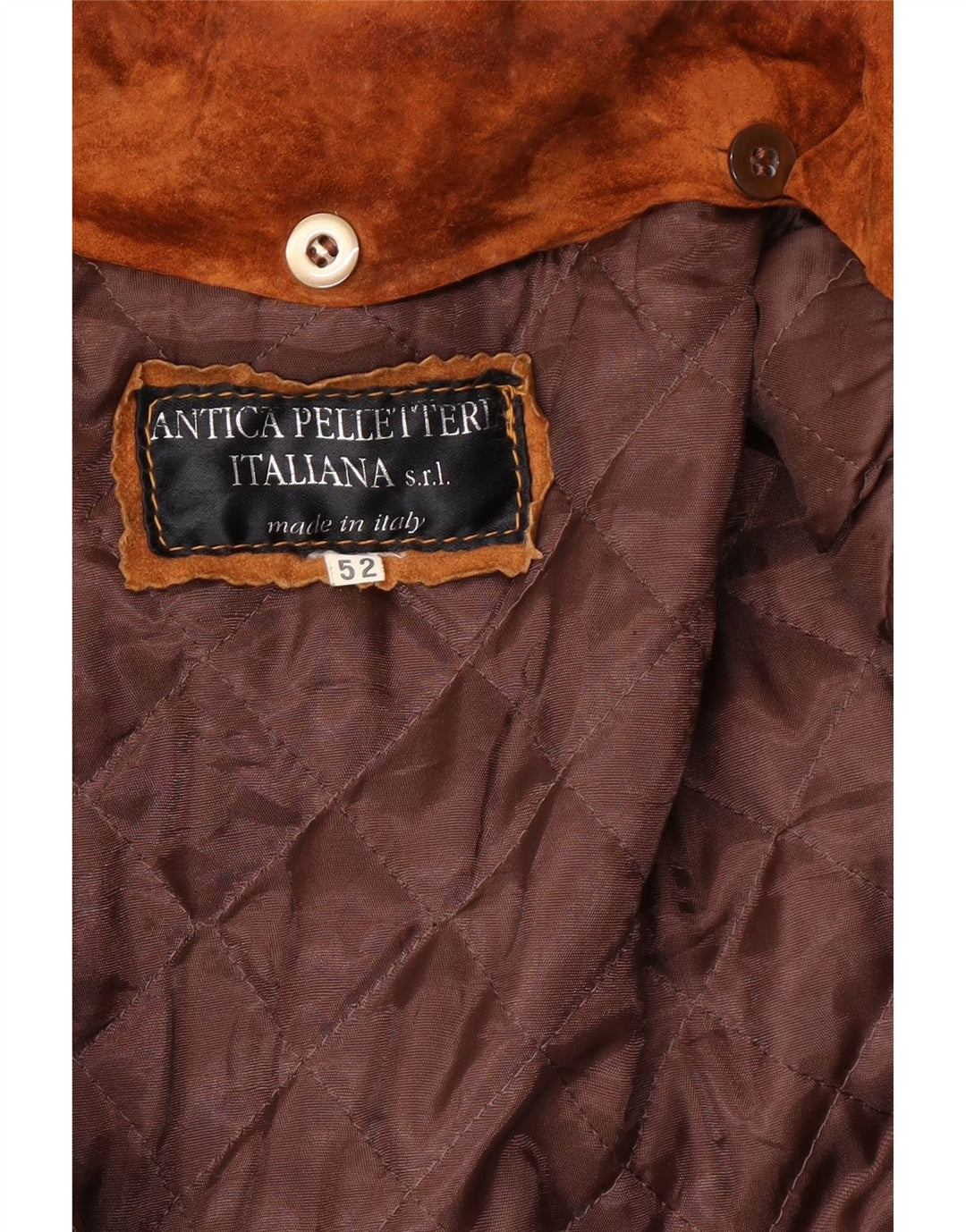 VINTAGE Veste en Daim Homme IT 52 XL Cuir Beige