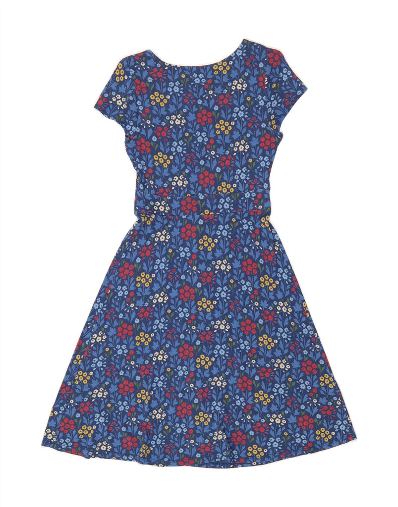 SEASALT CORNWALL Womens A-Line Dress UK 8 Small Blue Floral Viscose Vintage Seasalt Cornwall and Second-Hand Seasalt Cornwall from Messina Hembry 