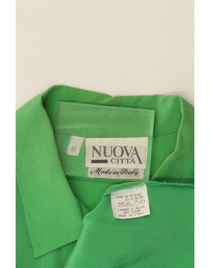Nuova Citta Chemisier Femme IT 48 XL Vert Soie