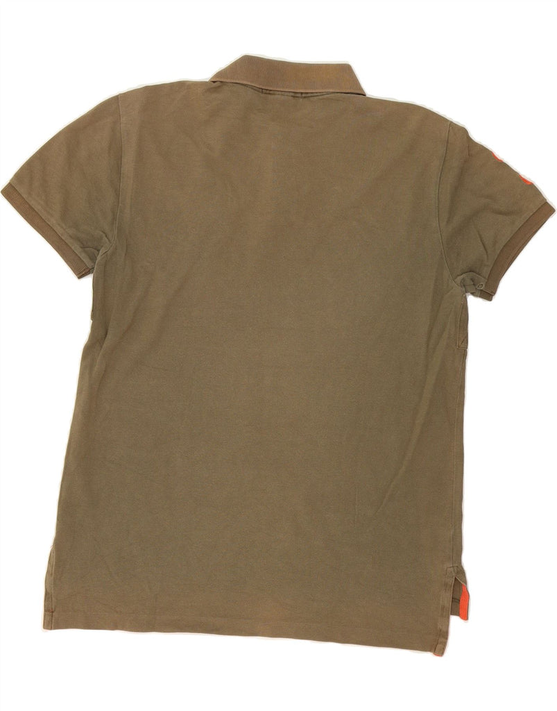 RALPH LAUREN Mens Custom Fit Polo Shirt Medium Brown Cotton Vintage Ralph Lauren and Second-Hand Ralph Lauren from Messina Hembry 