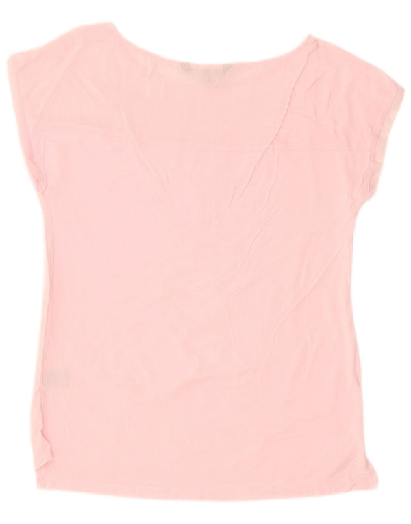 Crew Clothing Haut chemisier pour femme UK 10 Petite viscose rose
