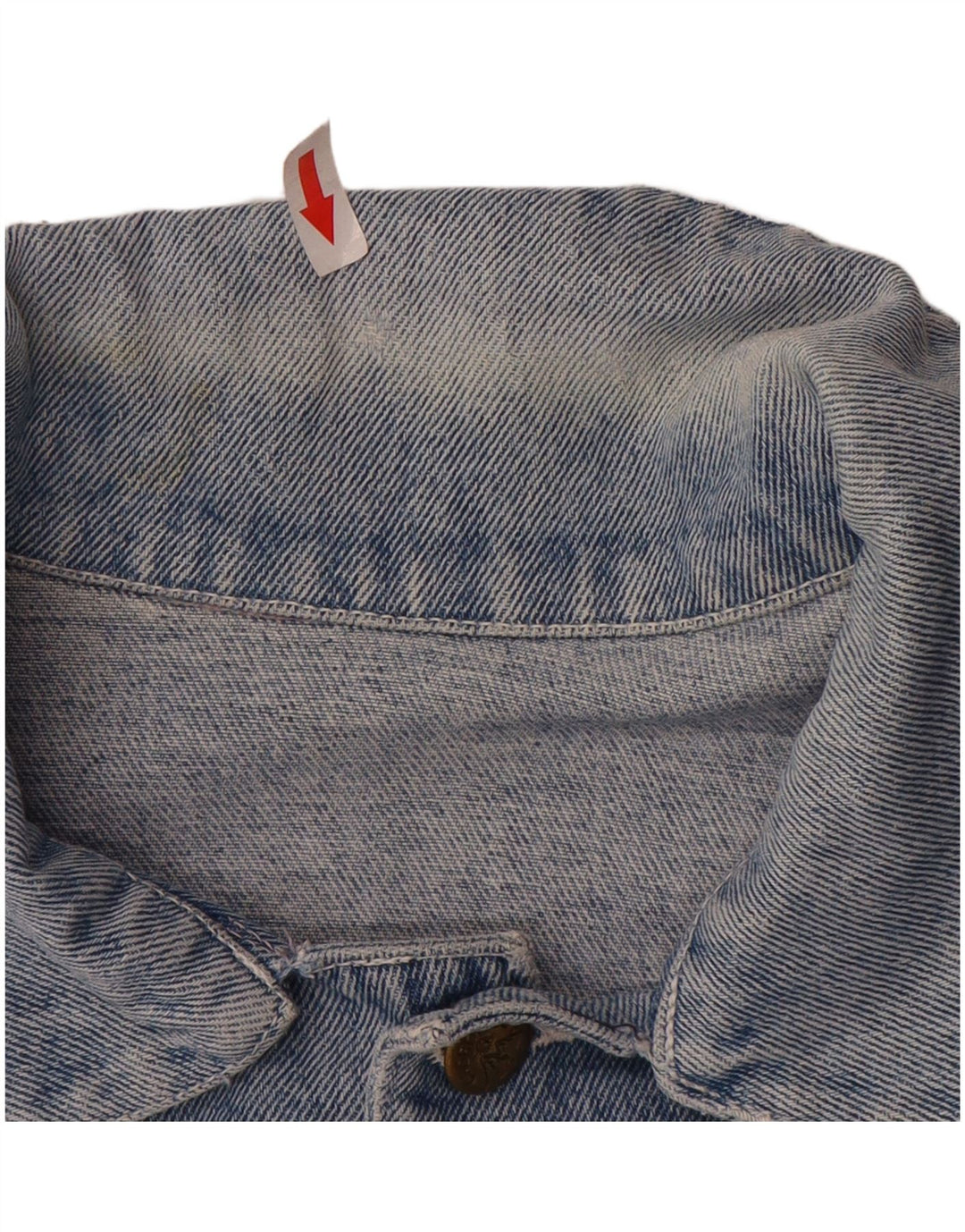 Cherokee Veste en jean graphique pour homme UK 40 Grand coton géométrique bleu