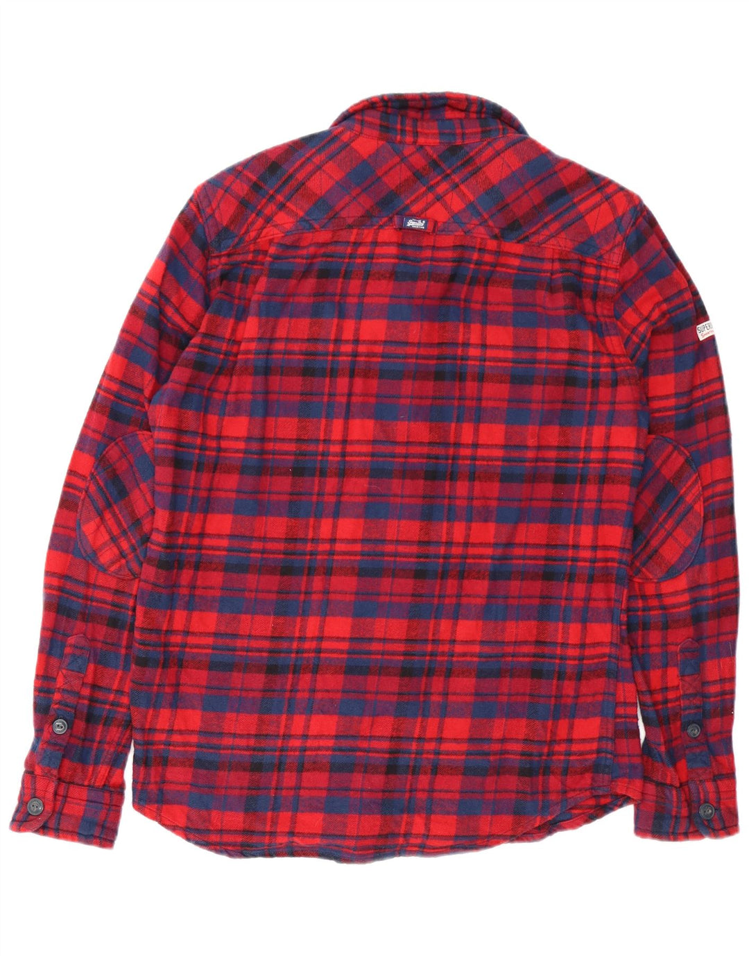 Superdry Chemise Flanelle Homme Grand Carreau Rouge Coton