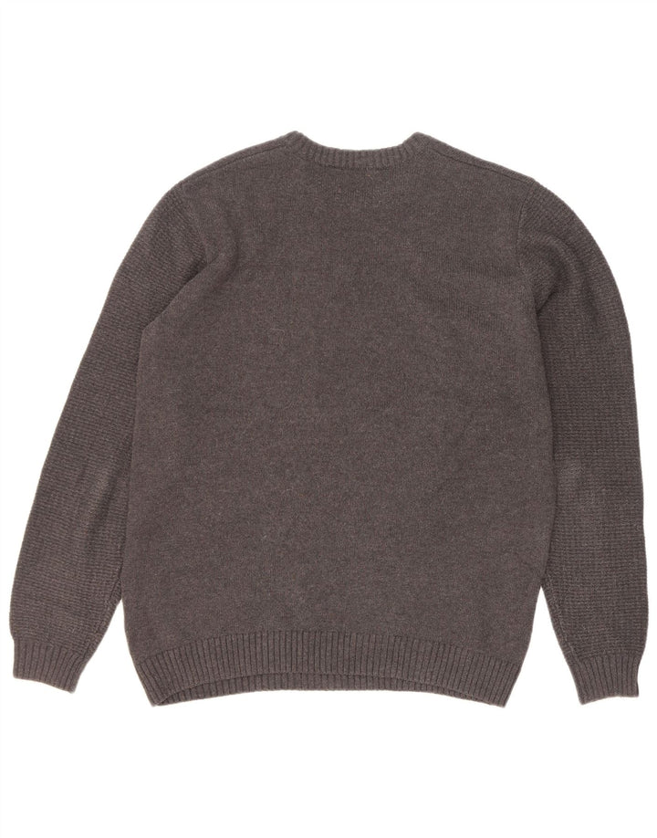 Gas Pull à col rond pour homme en coton gris Taille L