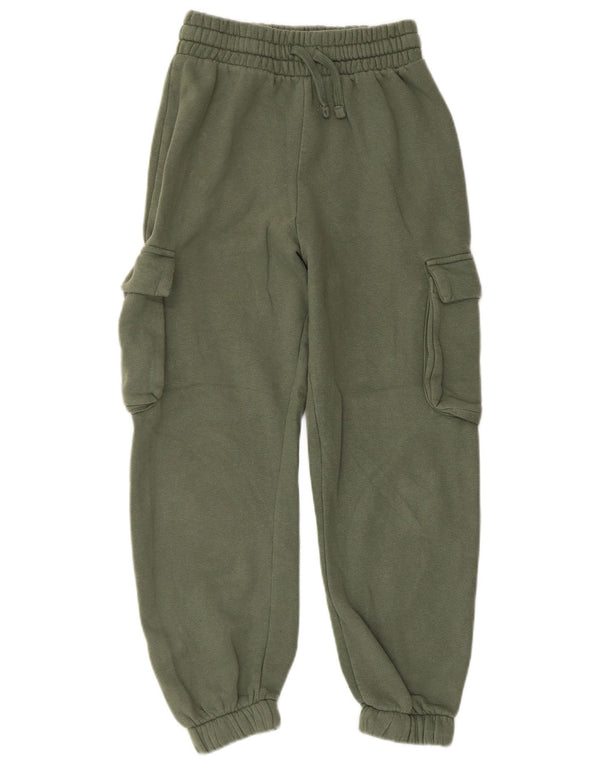 Pantalon de survêtement cargo Zara pour femme, jogging UK 10, petit coton vert