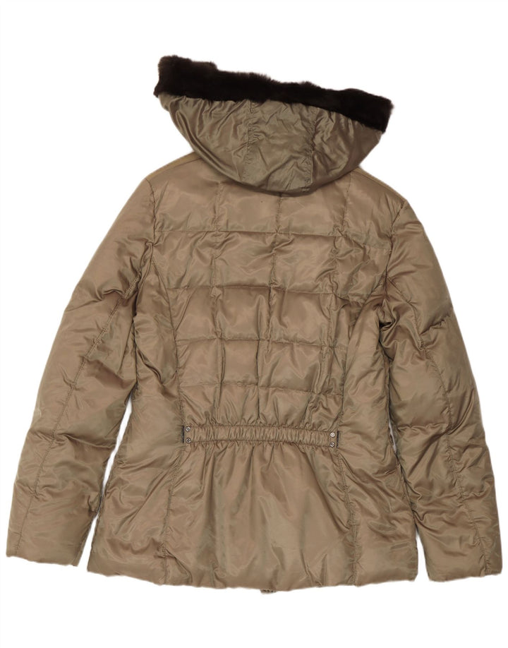 Geox Veste matelassée à capuche Respira pour femme UK 14 Kaki moyen Polyester