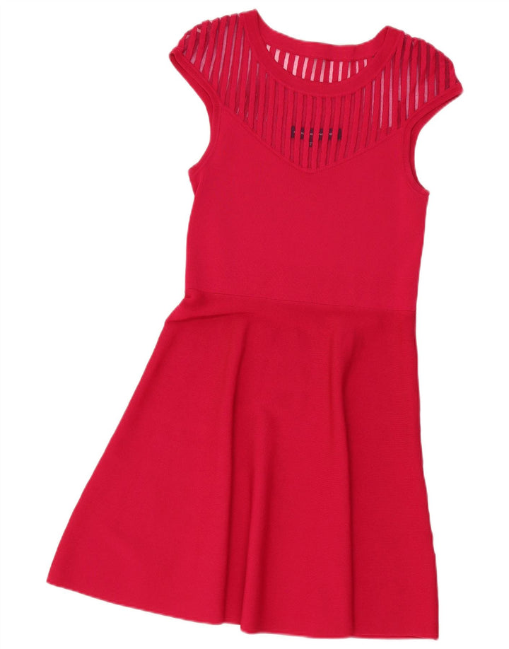 French Connection Robe trapèze pour femme UK 42 Viscose rose moyen