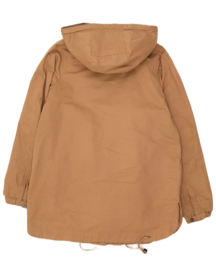 Zara Parka à capuche pour femme UK 6 XS Beige Polyester