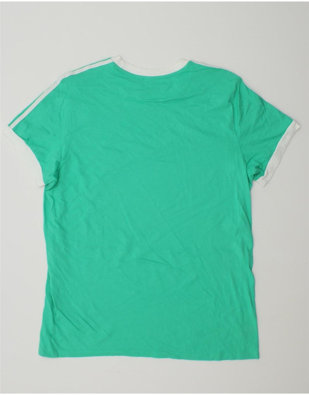 Adidas T-Shirt Femme Top UK 16 Grand Coton Turquoise