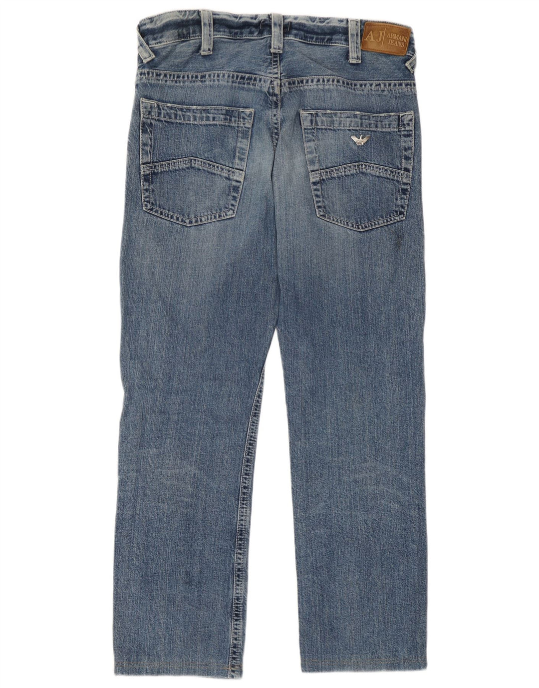 Armani Femme Jean Droit W32 L29 Bleu Coton