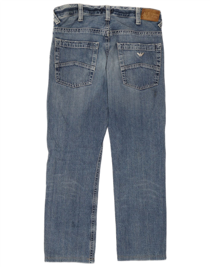 Armani Femme Jean Droit W32 L29 Bleu Coton