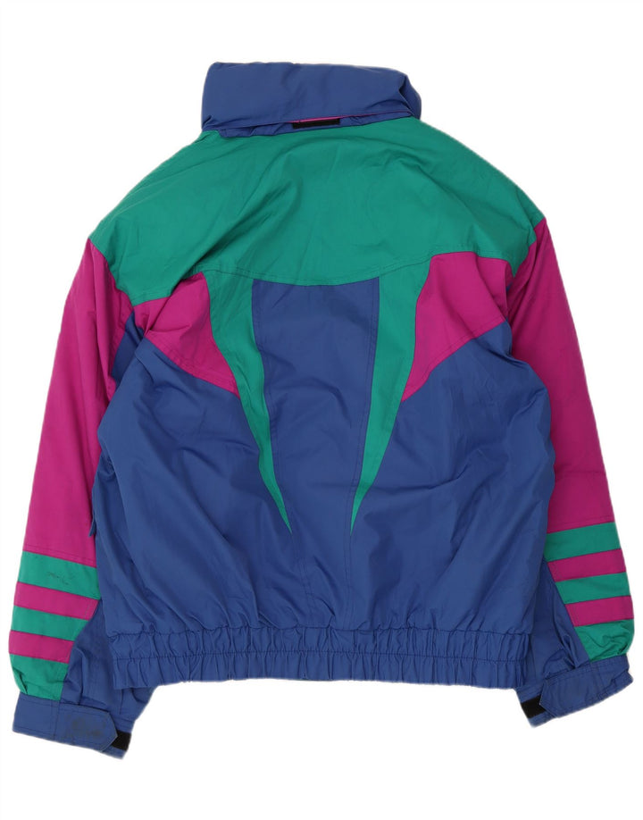 Fila Veste de ski à capuche graphique pour homme UK 40 Bleu moyen Polyester colour block