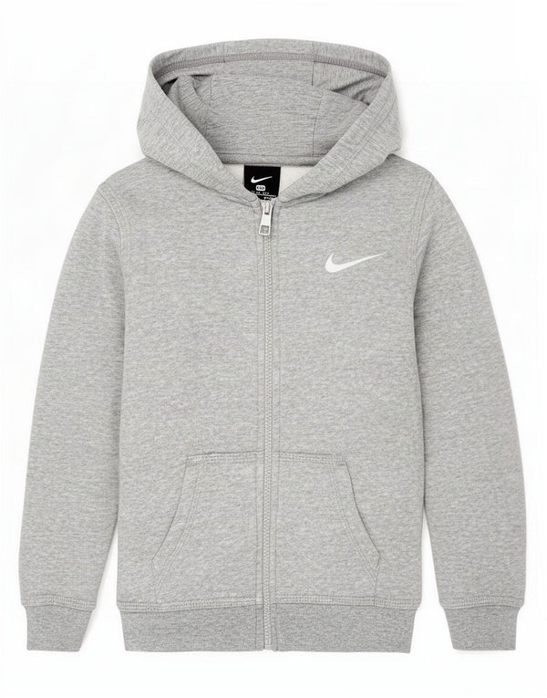 Nike Pull à capuche zippé pour garçon 3-4 ans XS Gris chiné coton