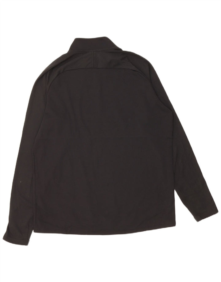 Nike Haut de survêtement Dri Fit avec col zippé et col zippé pour homme, grand, noir, color block