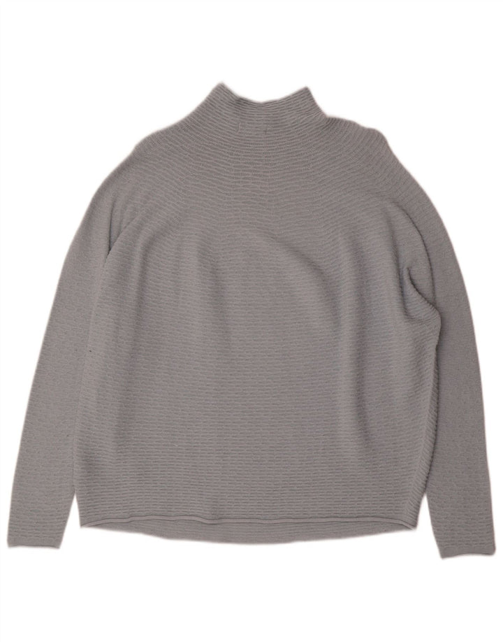 Phase Eight Pull surdimensionné à col roulé pour femme UK 14 Gris moyen