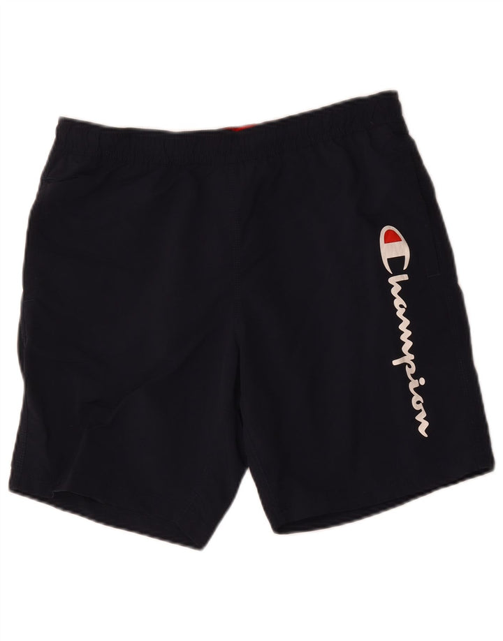 Champion Short de Bain Graphique Homme Bleu Marine Moyen Polyester