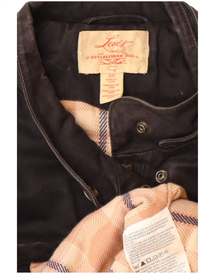 Levi's Veste Utility Femme UK 12 Coton Noir Moyen