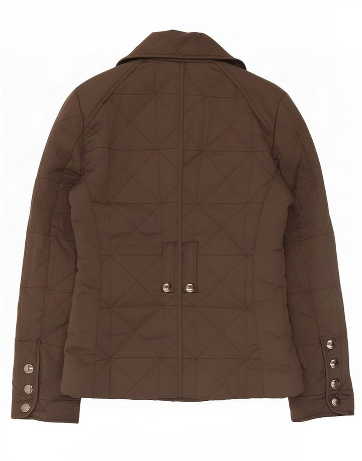 Zara Veste matelassée pour femme UK 12 Polyester marron moyen