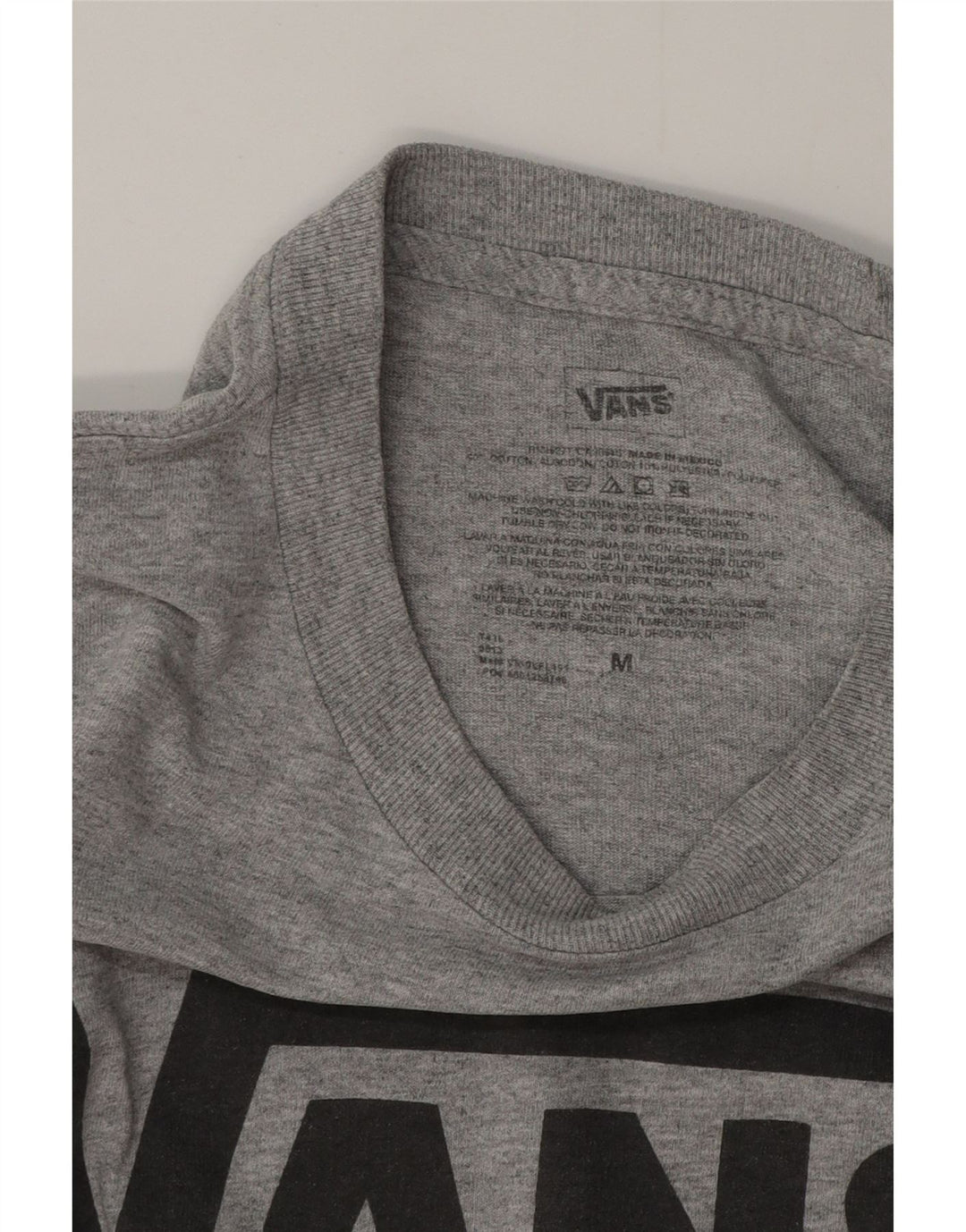 Vans T-Shirt Graphique Homme Gris Moyen Coton