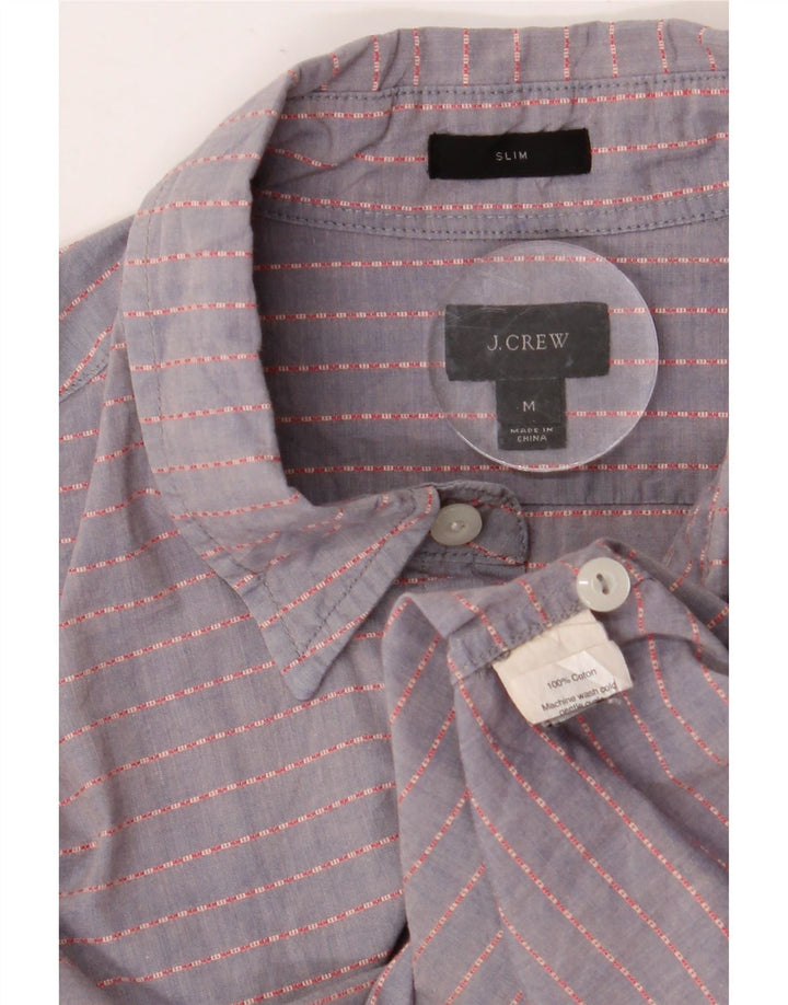 J. CREW Chemise Slim Fit Homme Gris Moyen Rayé Coton