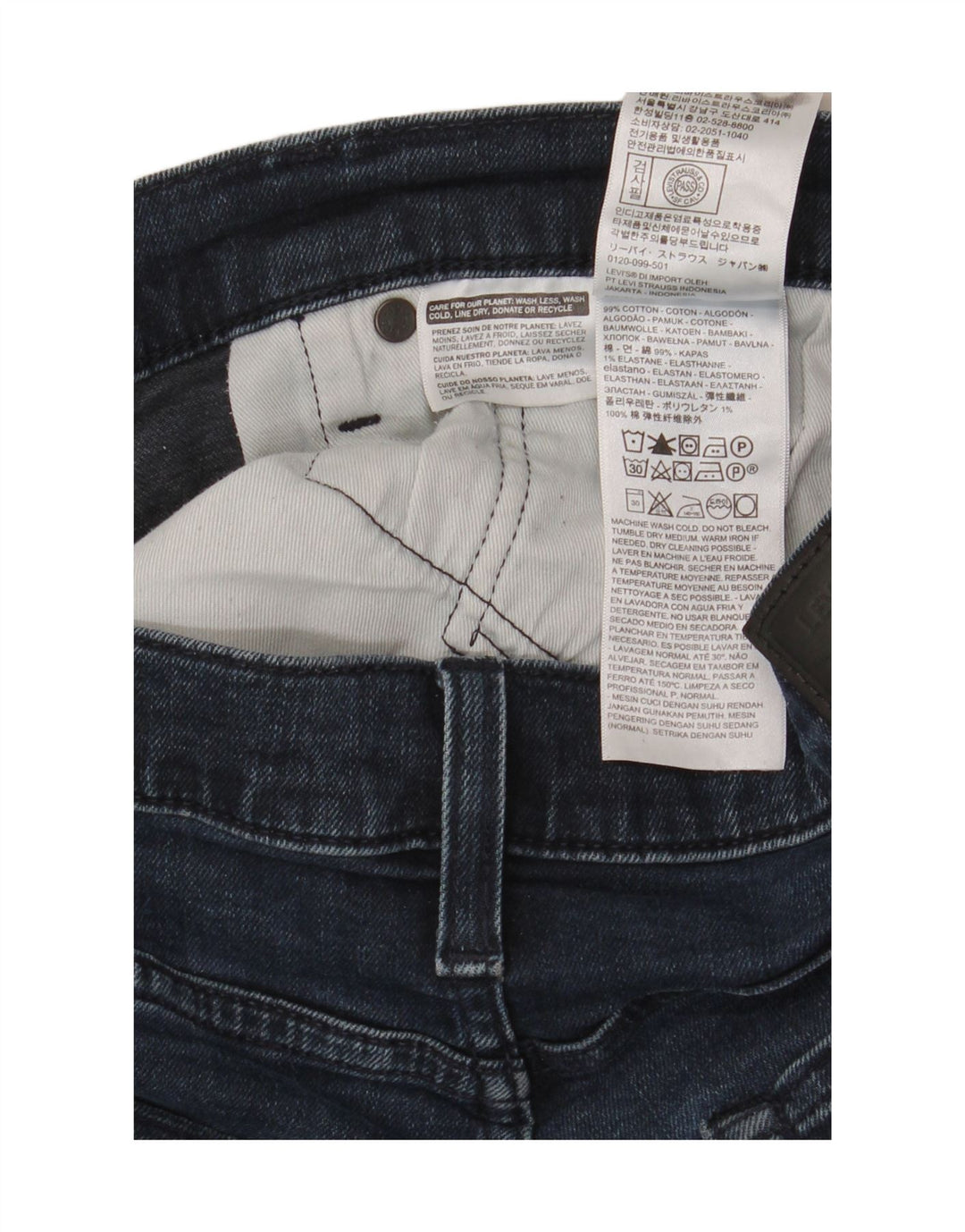 Levi's Jean Slim W36 L32 Homme Bleu Coton