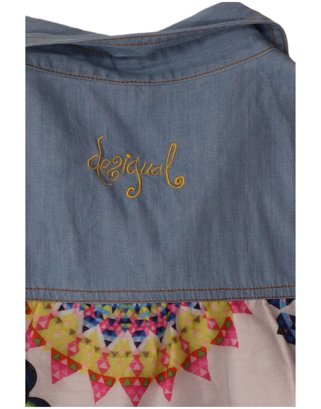 Desigual Femme Graphic Shirt Blouse UK 14 Large Multicolore Floral