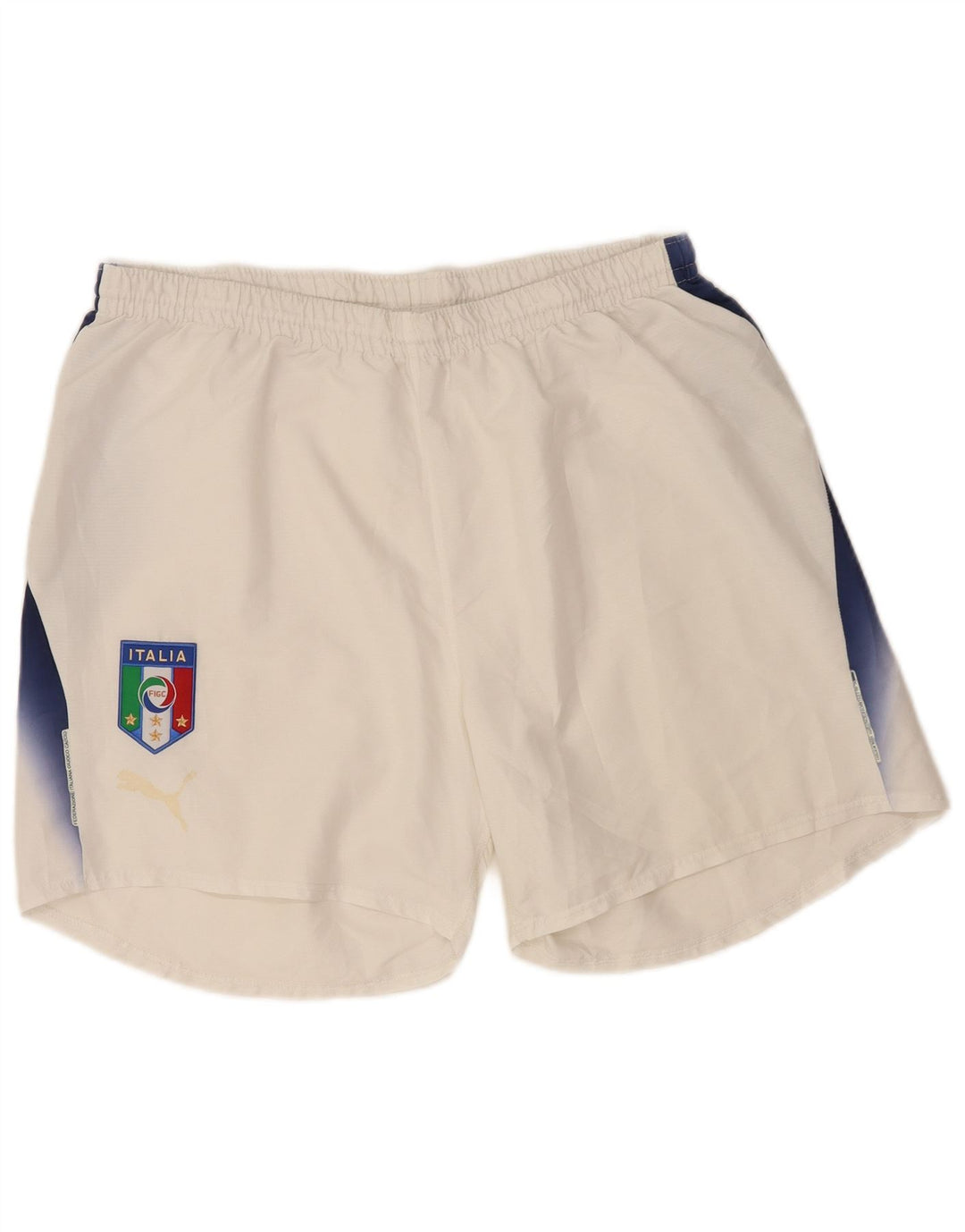 Puma Short de Sport Graphique XL Homme Blanc Colorblock Polyester