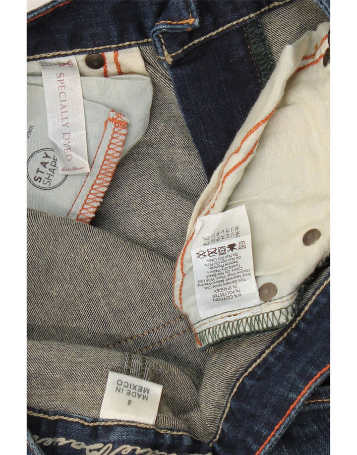 EDDIE BAUER Jean bootcut courbé pour femme US 8 Medium W34 L32 Bleu marine