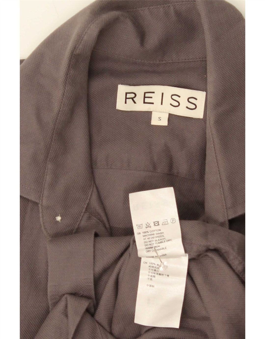 Reiss Chemise Homme Petit Gris Coton