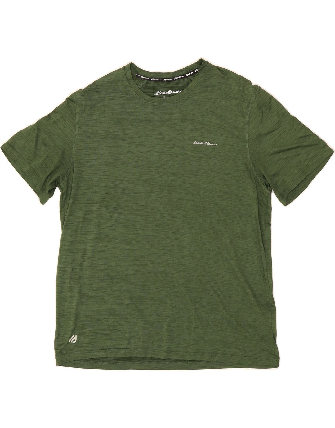 EDDIE BAUER Mens T-Shirt Top Large Green Polyester Vintage Eddie Bauer and Second-Hand Eddie Bauer from Messina Hembry 