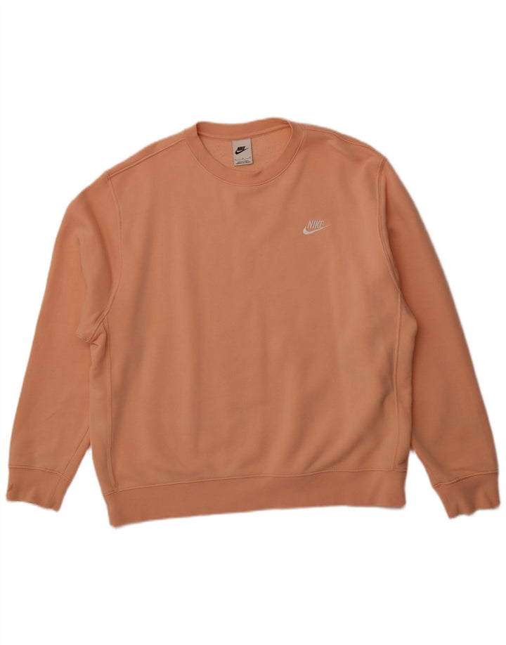 NIKE Sweat-shirt pour homme en coton orange Taille L