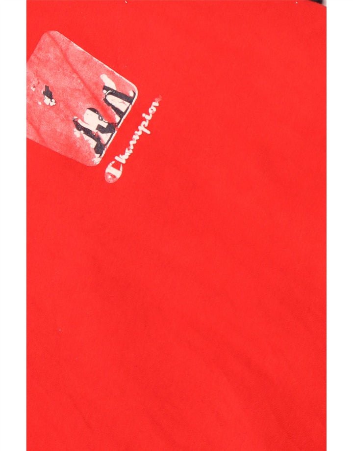 CHAMPION T-Shirt Graphique Homme 2XL Rouge Colorblock Coton