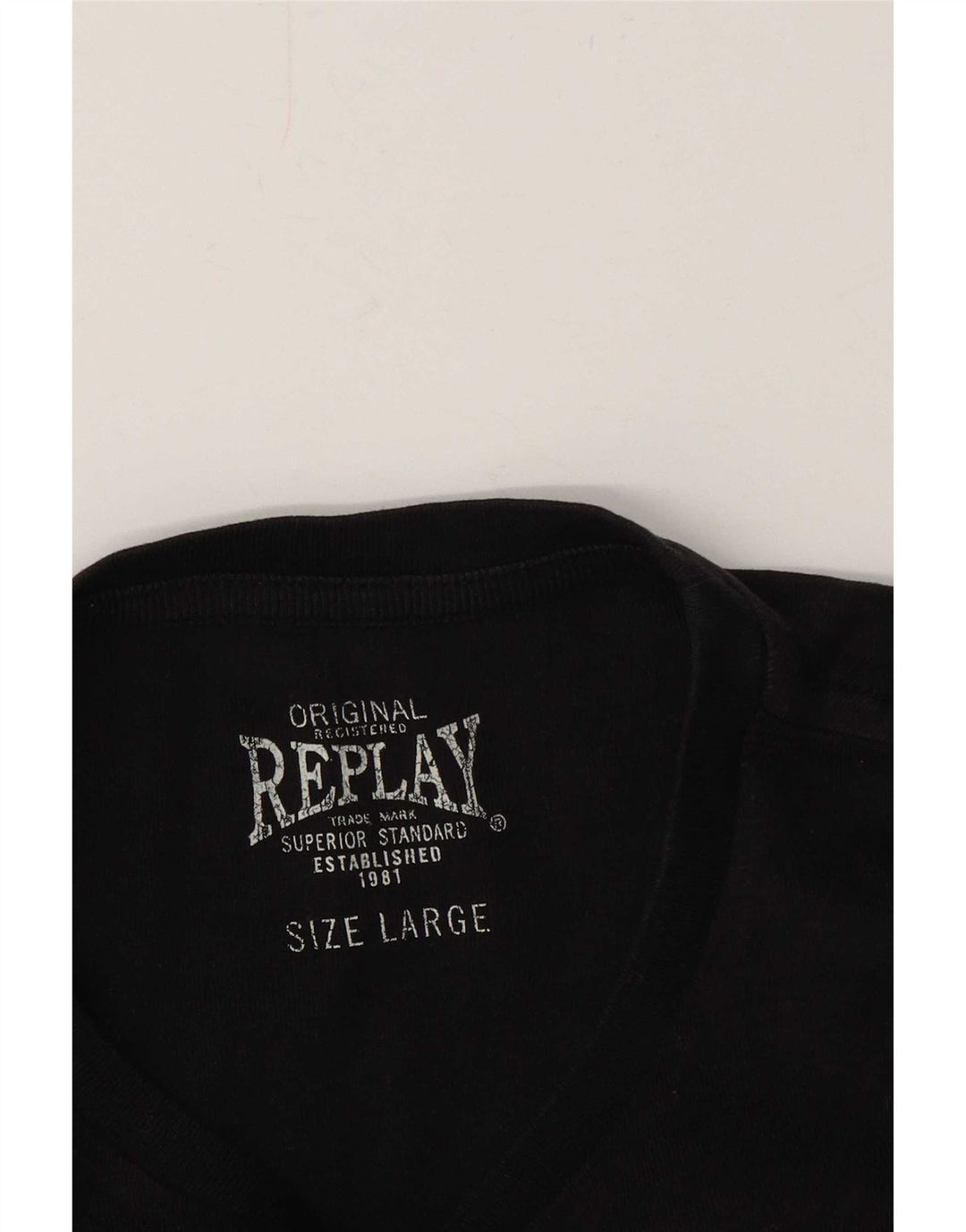 Replay T-Shirt Homme Haut Large Noir