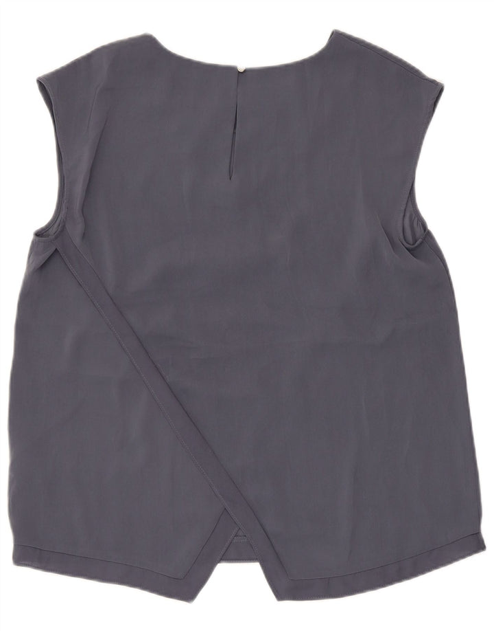 Oasis Chemisier sans manches pour femme UK 12 Gris moyen Polyester