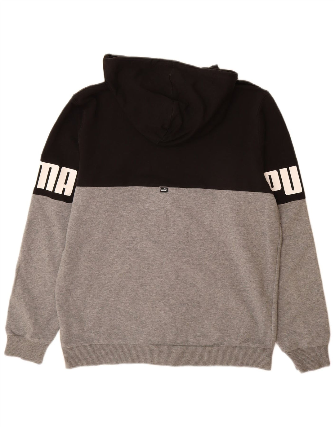 PUMA Sweat à Capuche Graphique Zippé Homme Noir Moyen en Coton Colorblock