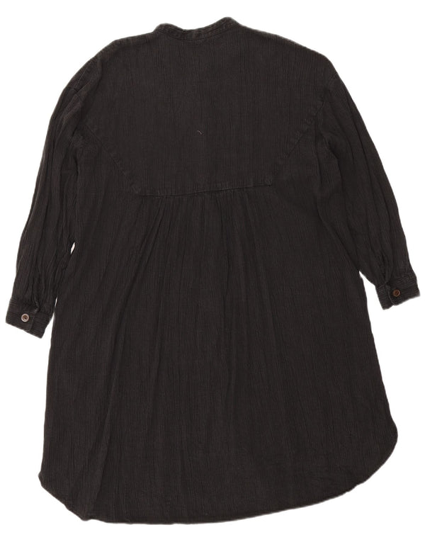 Zara Robe chemise surdimensionnée à manches longues pour femme UK 10 Small Noir